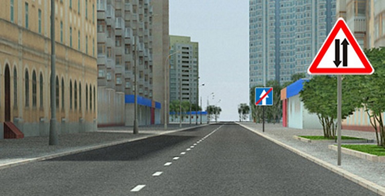 Движение по односторонней дороге во встречном направлении